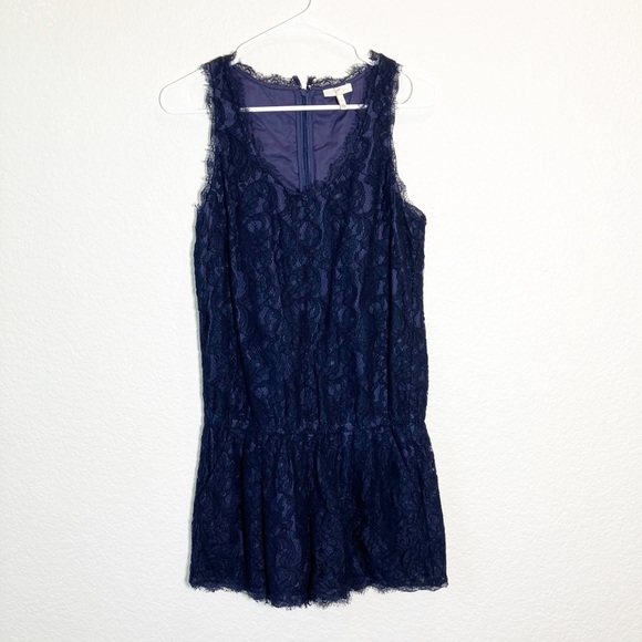 🔥MOVING SALE🔥 Joie sleeveless navy lace romper Small - Picture 3 of 8